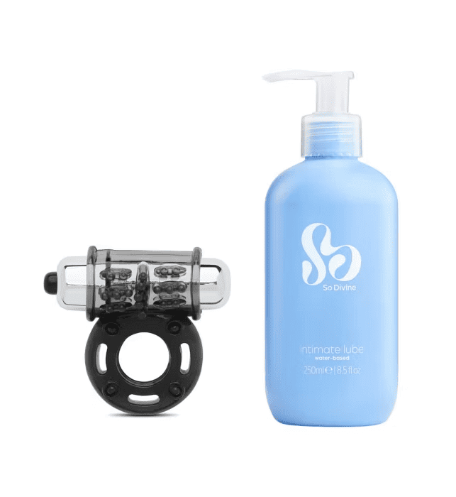 So Divine Thriller Bundle: Thriller Ring & 250ml Water-based Lubricant