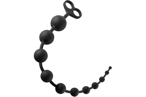 22 Inch Super Long Anal Beads, Butt Plug with Safe Pull Ring | 11 Balls, Big, Flexible Silicone, Gradual Size Increase, Anal Chain, Prostate Massage, Adult Sex Toys, For Men Women