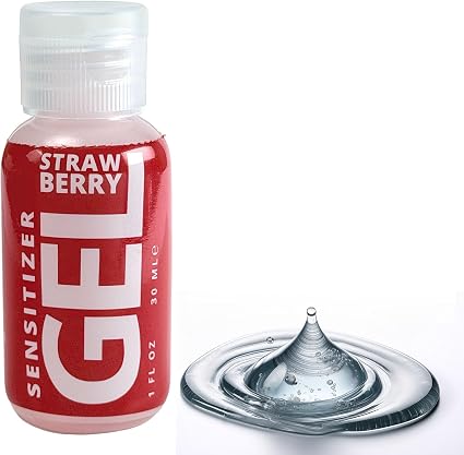 Adam and Eve Strawberry Clit Sensitizer Gel, Tingling Gel for Increased Clitoral Sensitivity and Intense Orgasms, Flavored Lickable Formula Enhances Stimulation, Great for Solo Play and Foreplay, 1 oz